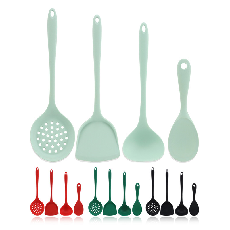Set di utensili da cucina in silicone per cucina ecologica per uso alimentare OEM