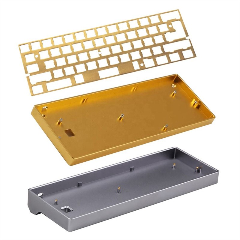 Copritasti per tastiera meccanica personalizzati Custodia per tastiera in alluminio Parti in alluminio lavorate a CNC